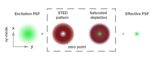 Principle of Stimulated Emission Depletion (STED) microscopy